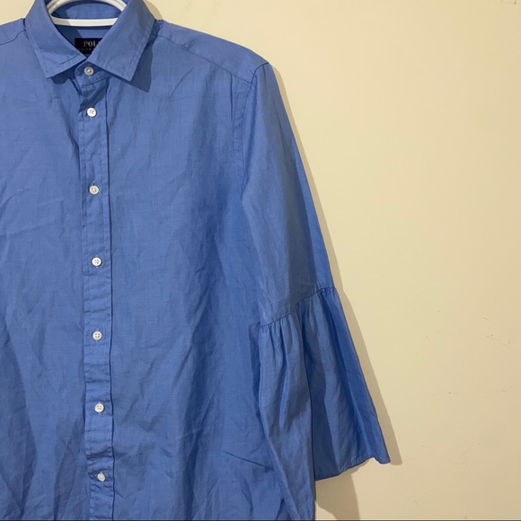 Polo Ralph Lauren flaired sleeve button down top - Picture 2 of 8